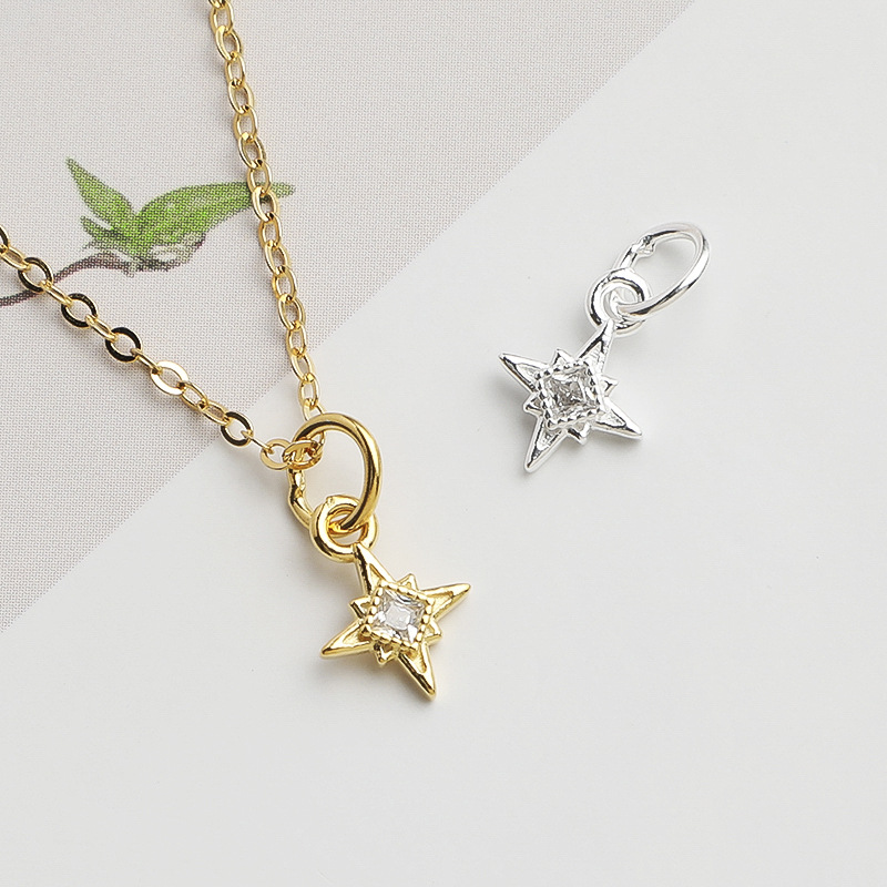 925 Silver North Star Charm Sq - огляд і ціна Jewelry Making In La