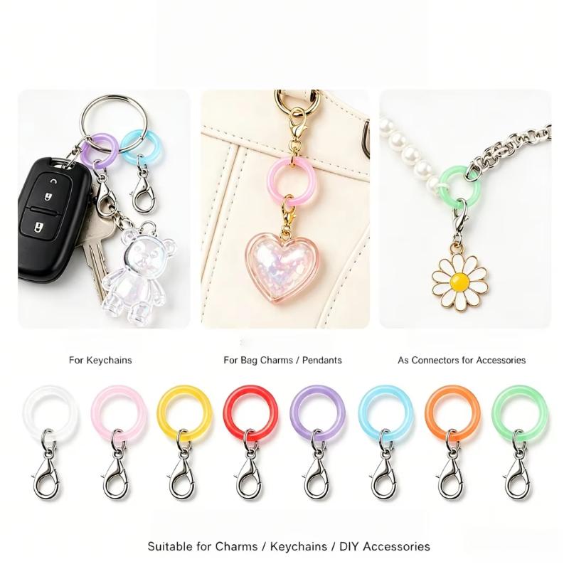 5/10 Pcs Silicone Umbrella Han - огляд і ціна Lobster Clasp Silver