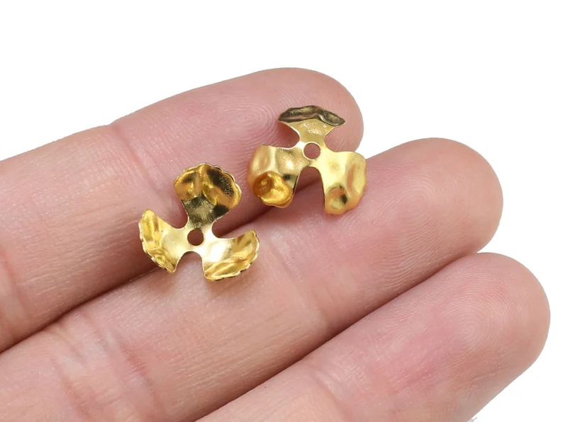 100pcs Brass Bead Caps, Floral - огляд і ціна Jewelry Making Gemstones