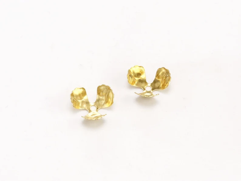 100pcs Brass Bead Caps, Floral - огляд і ціна Jewelry Making Gemstones