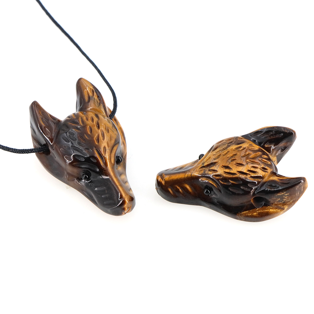 40mm Wolf Head Stone Pendant N - огляд і ціна Jewelry Making Gemstones
