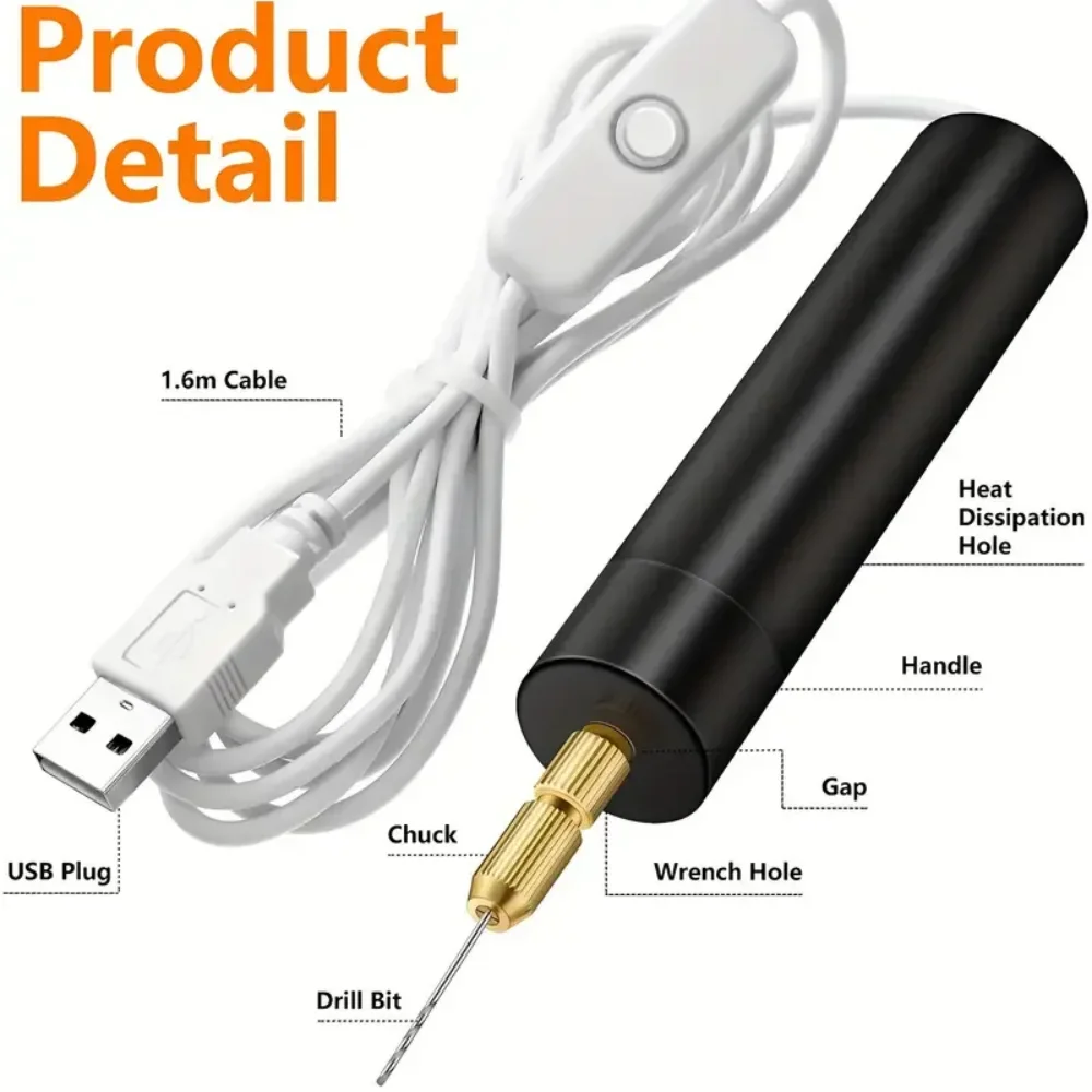 Mini Electric Drill USB Powere - огляд і ціна Jewelry Making Dc
