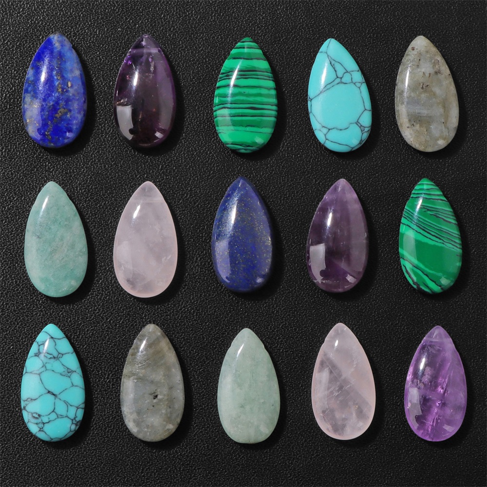 2PCS Natural Teardrop Stone Pe - огляд і ціна Jewelry Making Gemstones