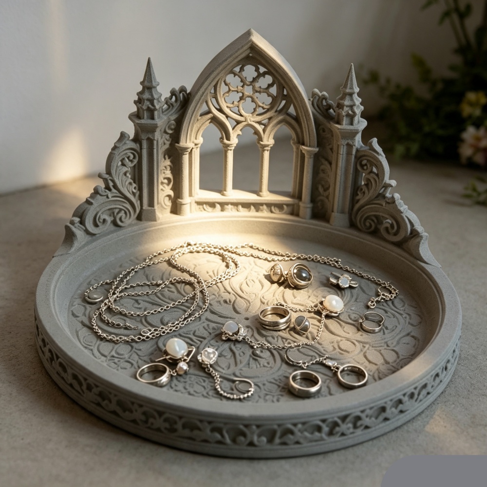 3D Printed White Gothic Cathed - огляд і ціна Jewelry Making Board