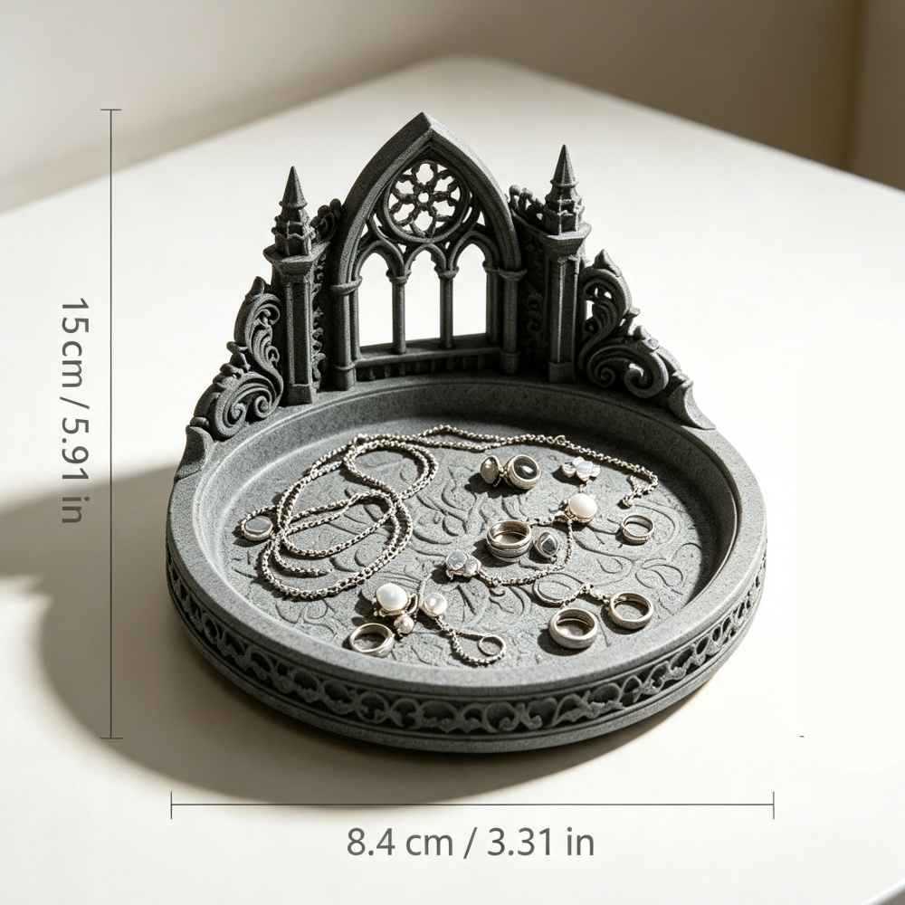 3D Printed White Gothic Cathed - огляд і ціна Jewelry Making Board